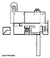 The Smith House by architect Richard Meier in Darien CT - plan view