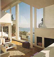 The Smith House by architect Richard Meier in Darien CT - interior